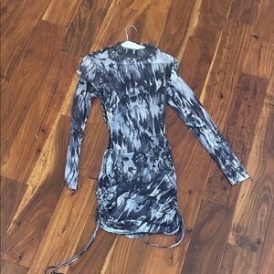 Stylish Gray Patterned Dress